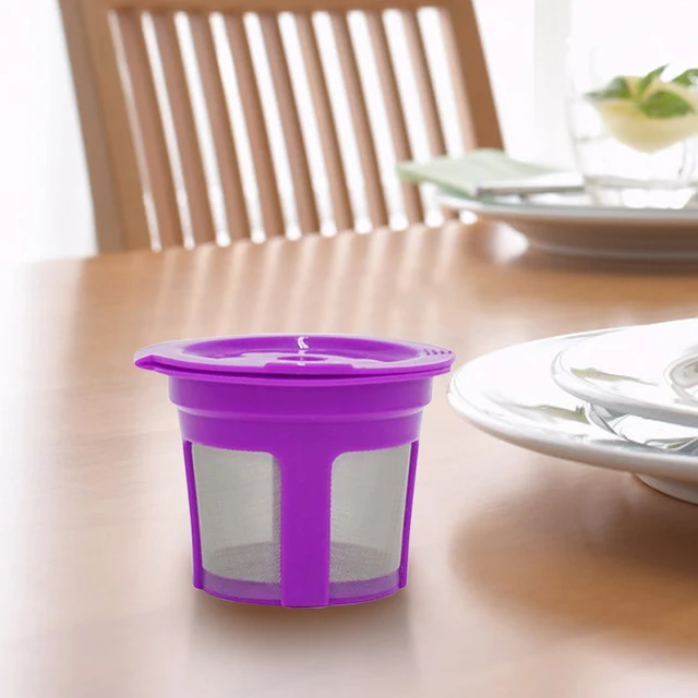 3/6PCS Coffee Pod Filled Capsule Cup Leakproof Reusable Cup Strainer Stainless Micro Mesh for Keurig 2.0 1.0 Mini Plus