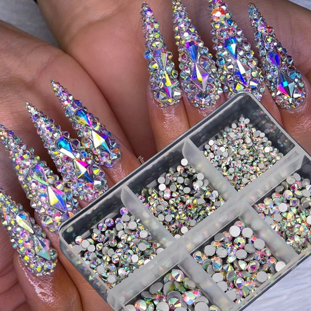 1000 Rhinestones Gems Crystal Pearl Nail Body Art Face Festival