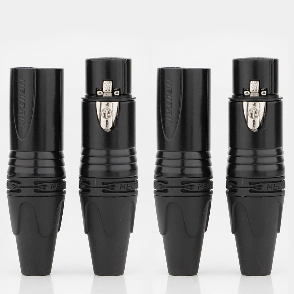 

4Pcs XR1811 NC3FXX NEUTRIK Female 3 Pin XLR Connector plug Cable Connect XLR Adapter Gold Plated Balance Plug