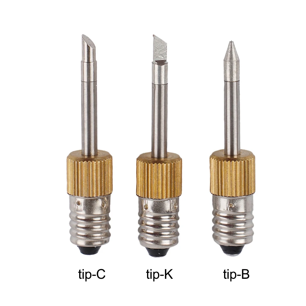 1/3pcs Soldering Iron Tip B C K For Soldering Iron Tip With E10 Interface Battery USB Soldering Tips Replacement Welding Tools 3pcs wireless battery soldering iron head 50 mm size steel for soldering iron tip with e10 interface general welding application