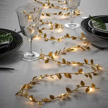 Golden Leaves Fairy String Lights 1
