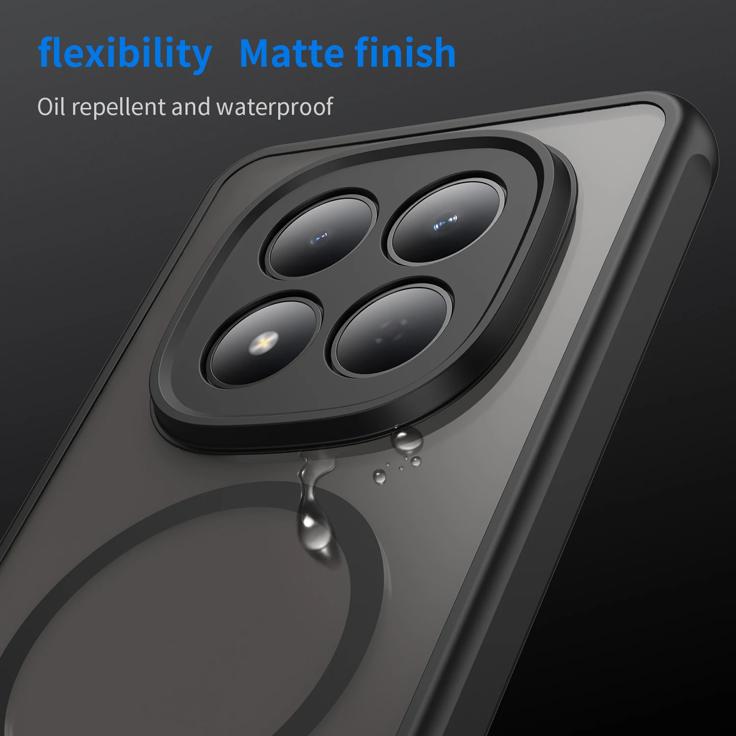 Frosted Shield Shockproof Case with Magnetic Wireless Charging Capability