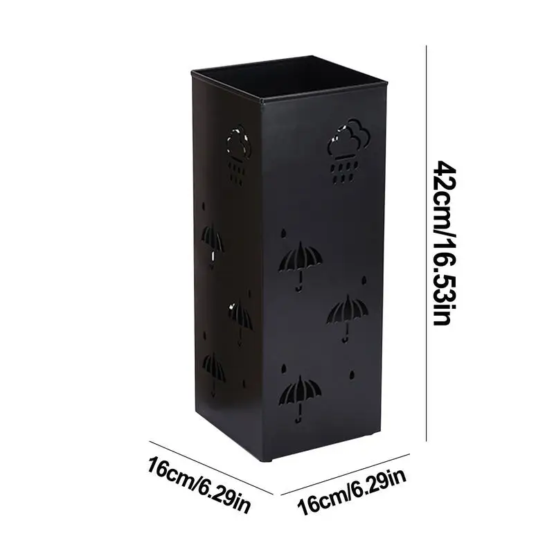 Metal Umbrella Stand Freestanding Square Umbrella Holder Home Storage Organization For Corridors Entrance Areas Living Rooms