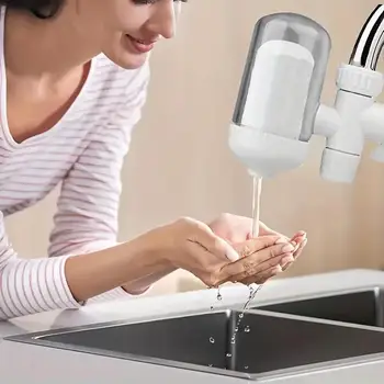 Filtro per Rubinetto da Cucina, Purificatore in Ceramica per Uso Domestico, Filtro Acqua per Rubinetto, Depuratore Acqua per Rubinetto, Lavabile e Sostituibile