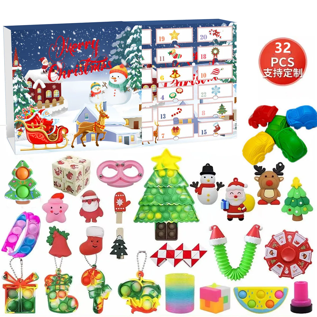 Fidget Toy Christmas Advent Calendar | Fidget Advent Calendar 2021 Amazon -  Christmas - Aliexpress