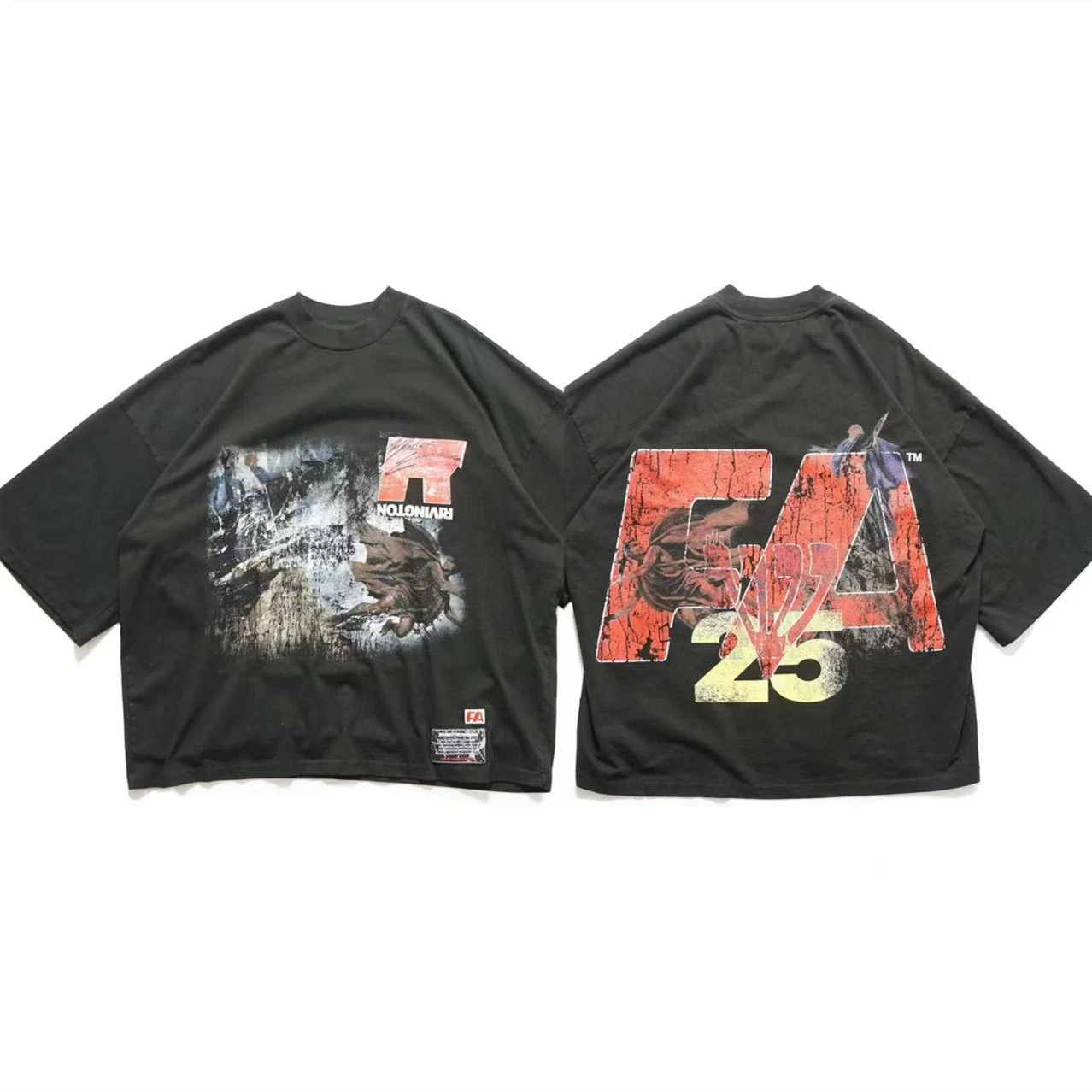 Tシャツ・カットソー RRR123 SS25 T-shirts (INRI LS95 VWHT) Washed RRR-123 SS25 IT WAS WRITTEN SS T Shirt Men Women High