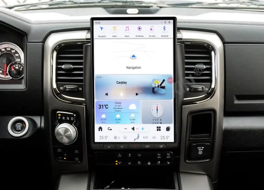 Автомобильный радиоприемник Qualcomm Android 13.0 для Dodge Ram 2013-2018 ЖК-дисплей цифровой