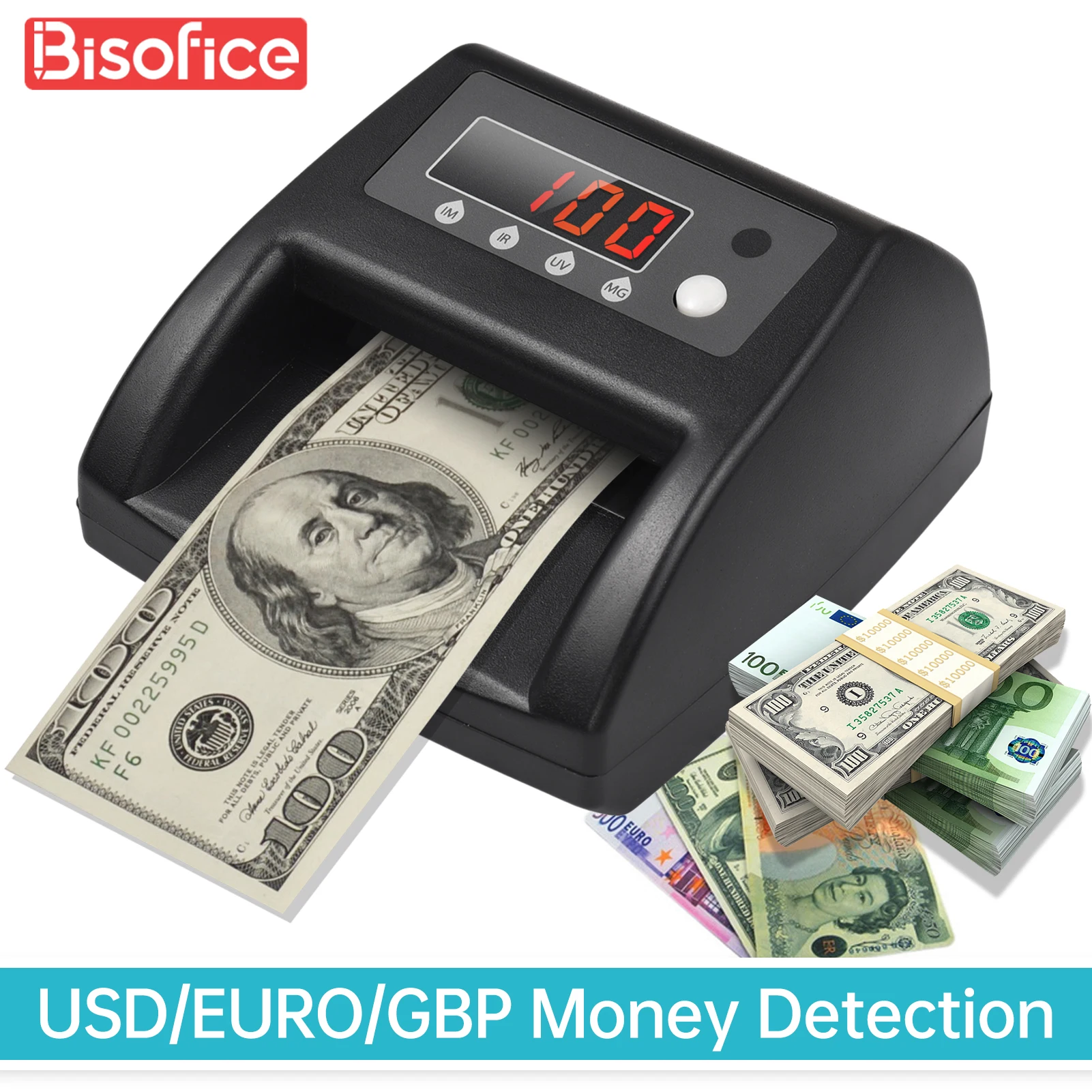 UV Money Checker Mini UV Counterfeit Bill Detector – Euro/USD/GBP Money  Counter With UV, MG, IR Detection For Small Business Automatic Bill  Validator
