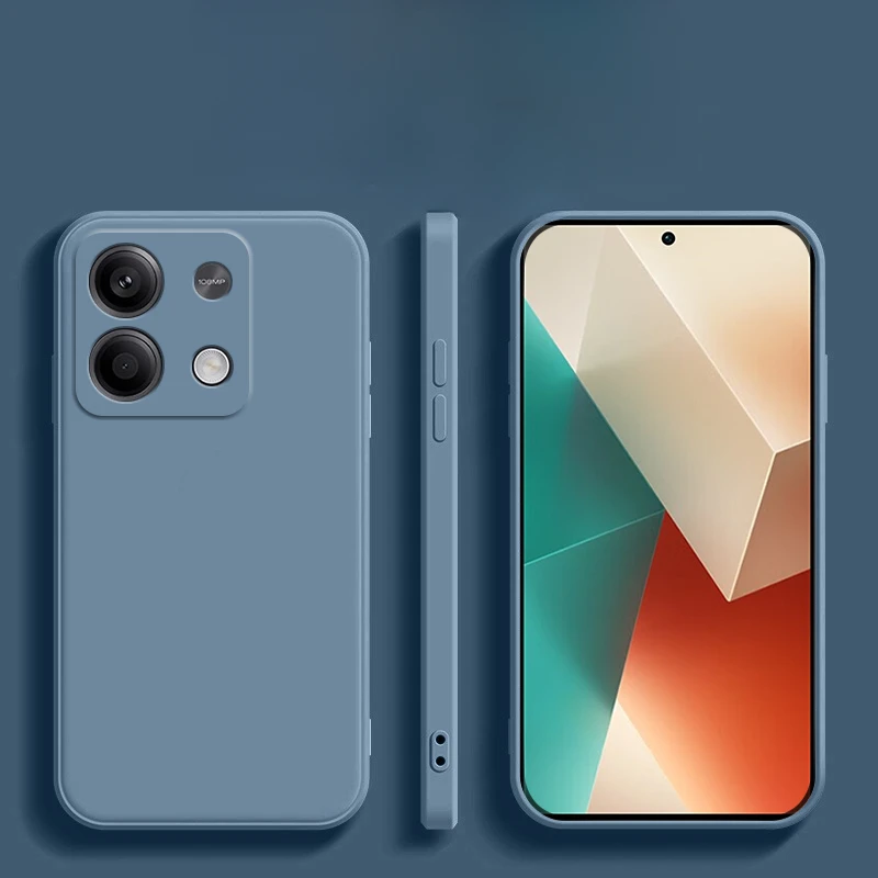 thumbnail image 1 of Funda cuadrada de silicona líquida para Xiaomi Redmi Note 13 Pro Plus, 4G, 5G, funda trasera suave protectora para cámara, 1 of 5