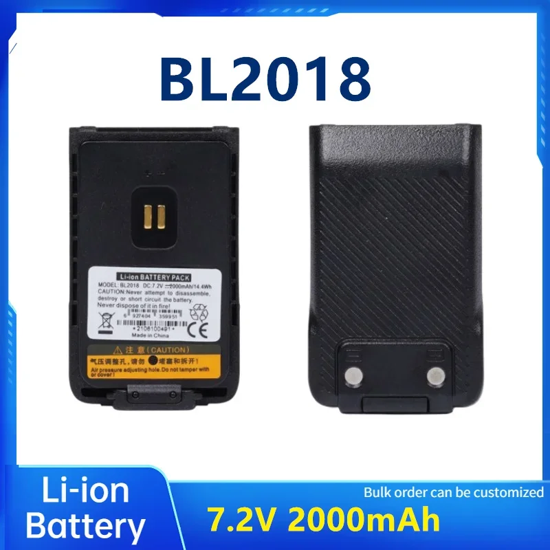 

walkie talkie BL2018 battery 7.2V 2000mAh Li-ion battery for hytera BD500 BD510 BD610 TD550 radio