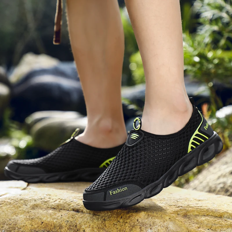 2023 Men Aqua Shoes Outdoor Breathable Beach Shoes Lightweight Quick-drying Wading Shoes Sport Water Camping Sneakers Shoes 3