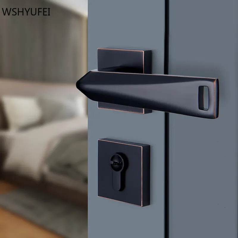 

European Style Mute Room Door Lock Zinc Alloy Door Bedroom Lock Mute Door Handle Mechanical Lockes Furniture Accessories