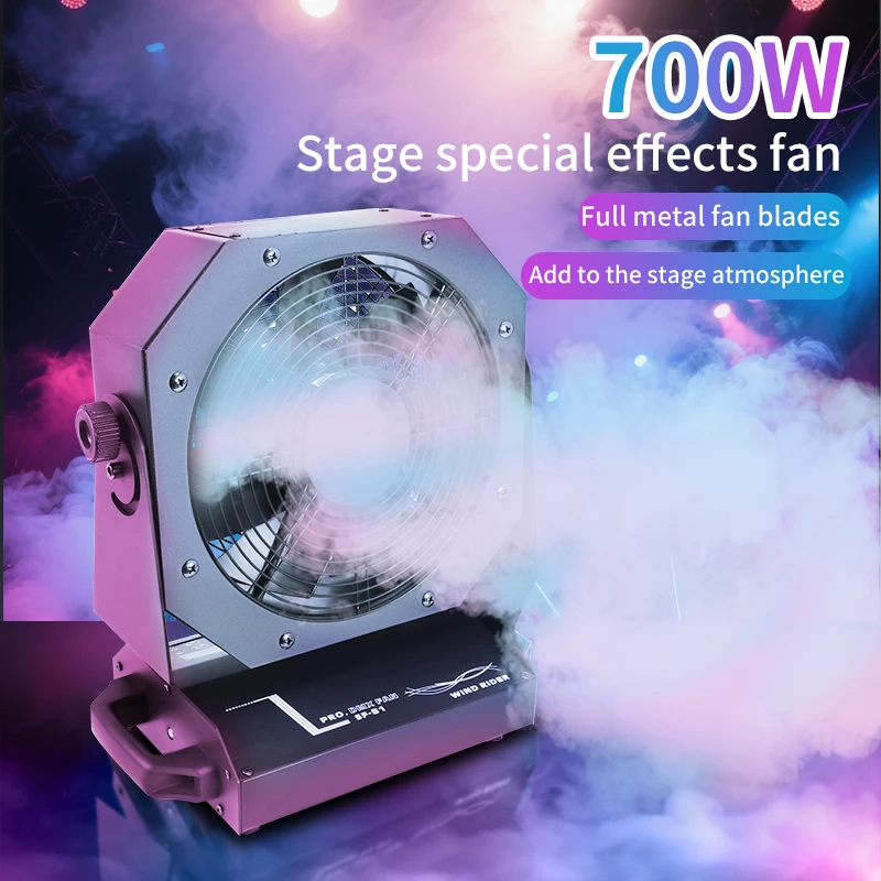 Ventilatore da Palco Professionale 700W con Velocità Variabile e Telecomando, Macchina per Atmosfera da Palco, Attrezzatura per DJ e Discoteca - immagine 5