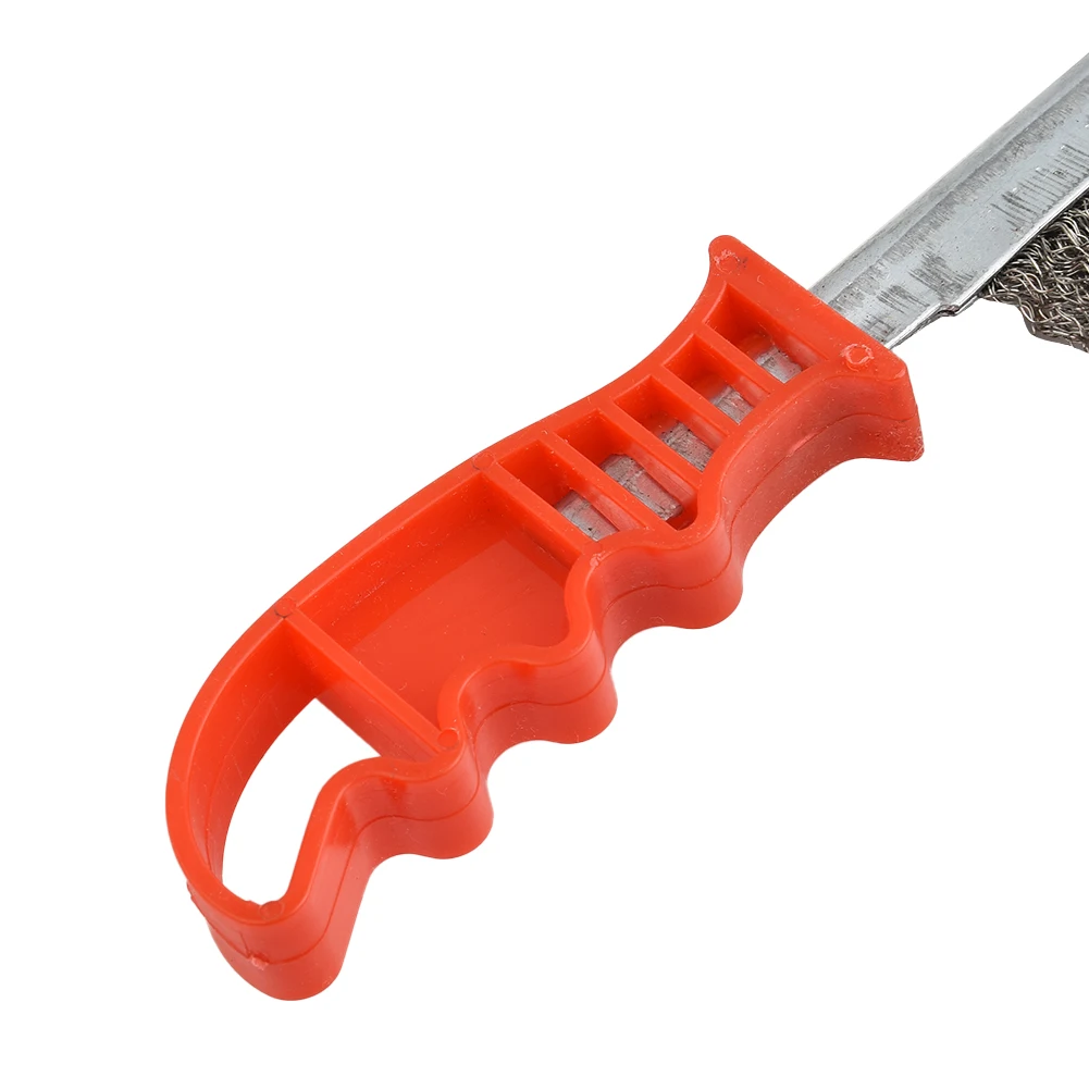 

Stainless Brush Tools Welding Workshop Cleaning Hand Metal Prep Red+Silver Removal Rust Seam Steel Useful High quality