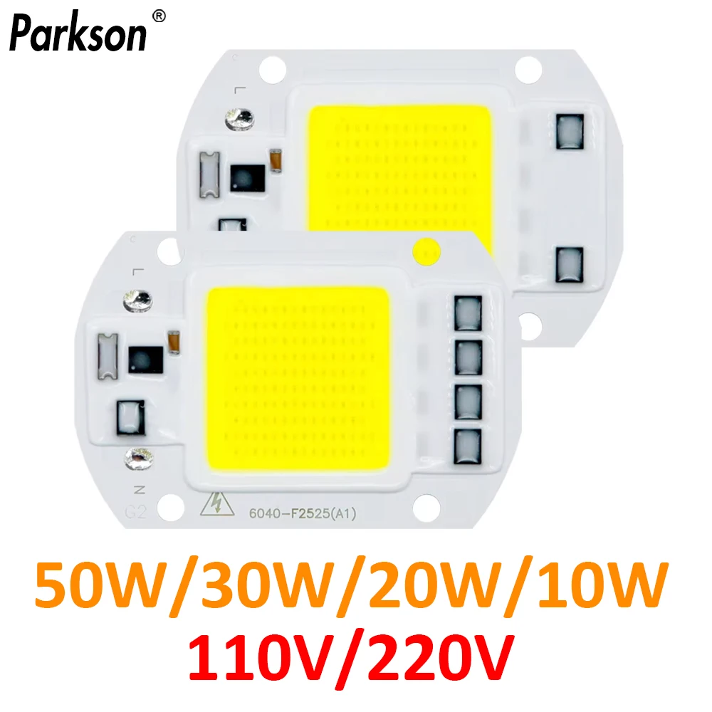 Lampe LED COB 10W 20W 30W 50W AC 220V 230V 240V IC intelligent pas besoin de pilote bricolage puce ampoule LED projecteur projecteur puce