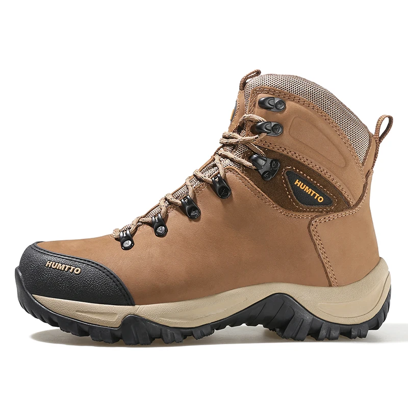 HUMTTO – bottes de randonnée en cuir imperméables pour hommes, chaussures de sécurité d'extérieur, baskets de Trekking, de montagne, de Camping tactique d'hiver