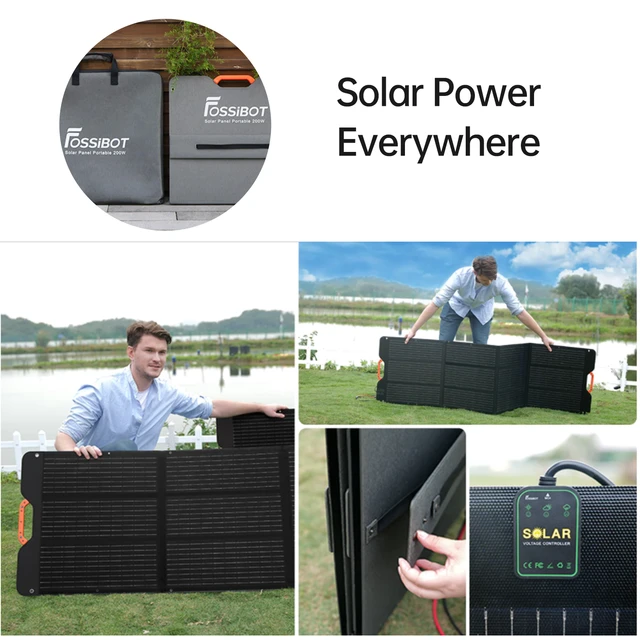 FOSSiBOT F2400 Portable Power Station, 2048Wh LiFePO4 Battery 2400W Output  Solar Generator, 3xAC RV Car USB Type-C QC3.0 PD - AliExpress