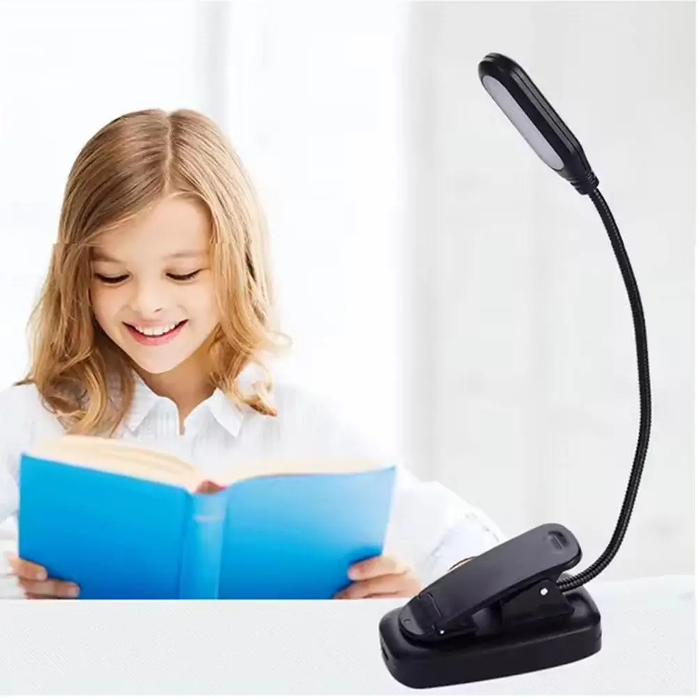 

Led Table Lamp Eye Protection Learning Reading Night Student Bedside Light Hose Charging Dormitory Usb Table Lamp Clip S6O5