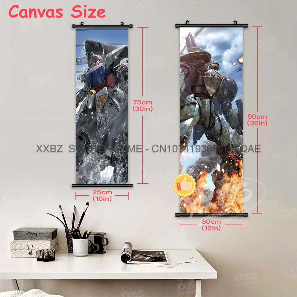 Anime Gundam Scrolls Wall Art - Mobile Suit Freedom & Destiny Hanging Decor Poster