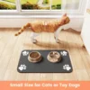 1pc S/M/L bsorbent Pet Feeding Mat, Waterproof Placemat for Dog & Cat Food & Water Bowls, Quick-Dry Rubber Backing 6