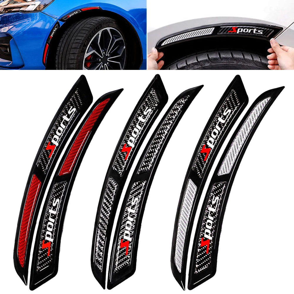1pair Universal Car Wheel Eyebrow Self Adhesive Fender Flare Protector