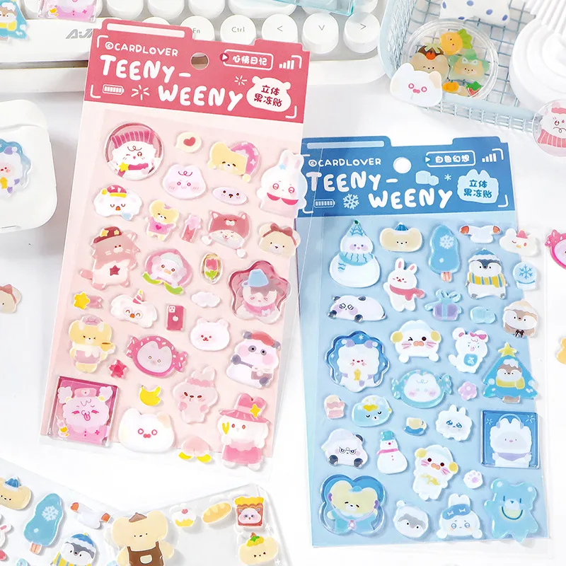 3D Jelly Sticker for The Lover of The Letter Scrapbooking DIY Journal Stationery Sticker Cute Deco Art Supplies Gift