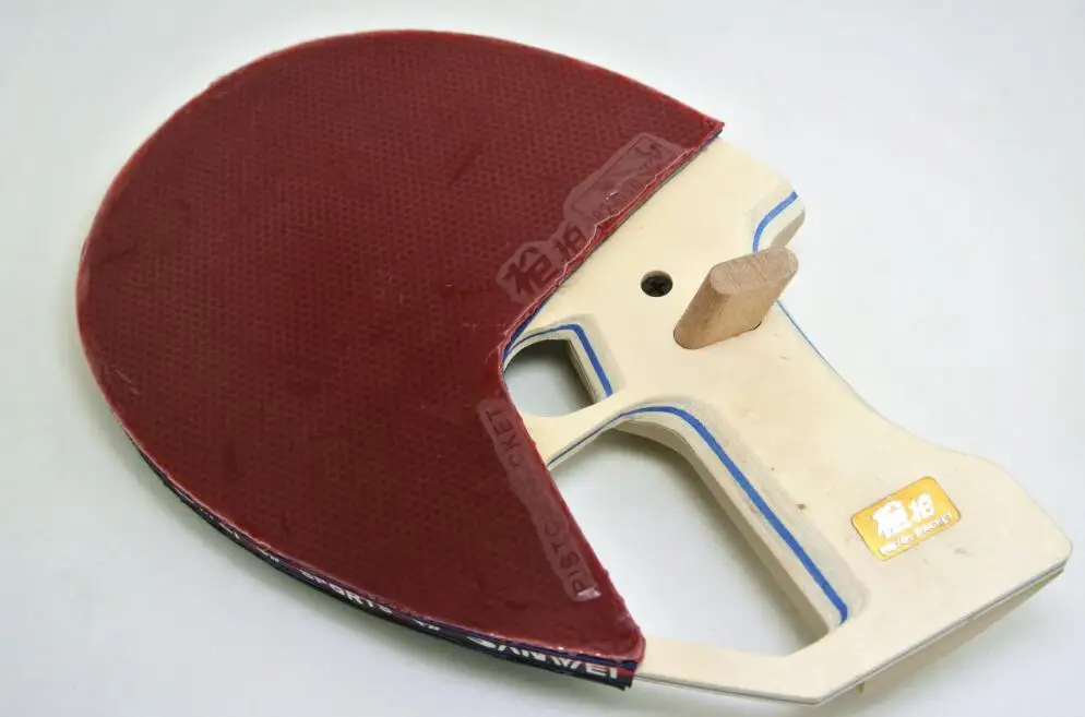 Ittf承認のsanwei9世代既製ピストル卓球ラケット/ピンポンラケット 
