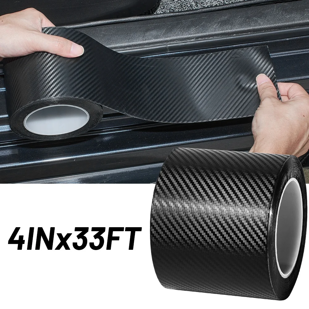 

Car Door Entry Guards Scratch Cover Protector Sticker 3D Carbon Fiber Paint Paint Threshold Guard