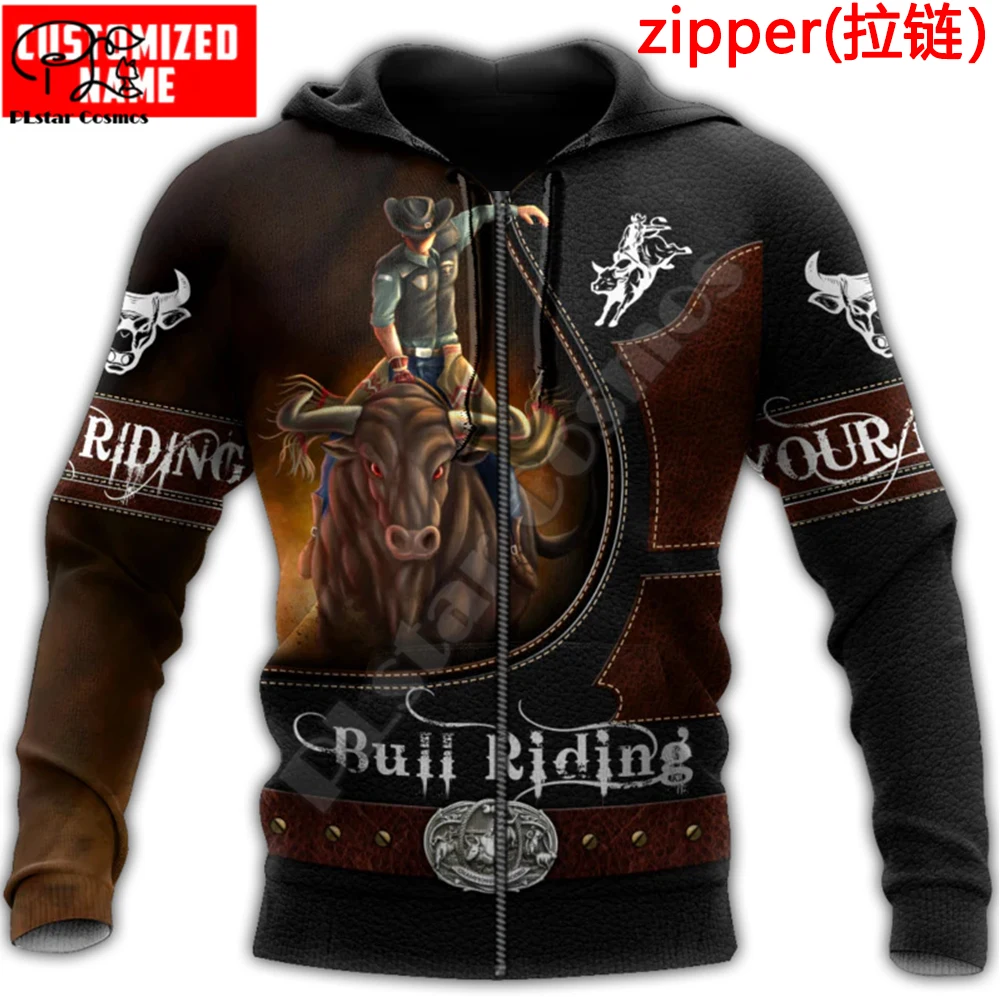 NewFashion Cosplay Bull Riding Cowboy Rodeo Vintage Sports Tattoo Tracksuit 3DPrint Streetwear Casual Harajuku Jacket Hoodies 18