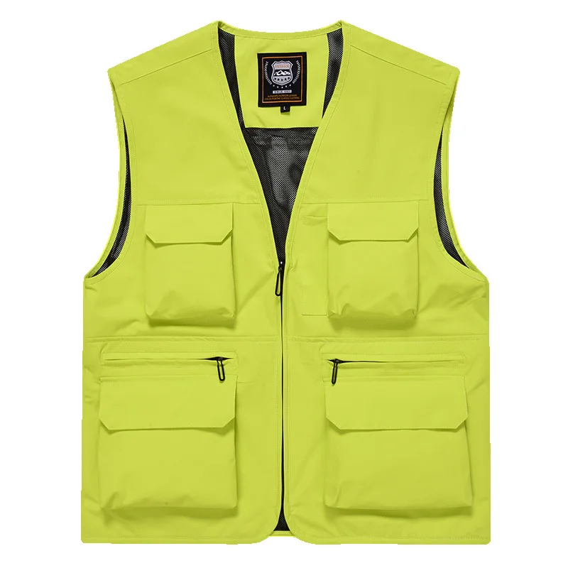 Custom Made Work Vest Multi Pocket Hiking Sleeveless Jacket Men Plus Size Outerwear Golf MAN Fishing Vests Running Hunting Coat