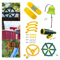 Playground Equipment Set Active Outdoor Play Kids Pirate Telescope Steering Wheel & Safety Handle Bars for Kids Outdoor Playset 1