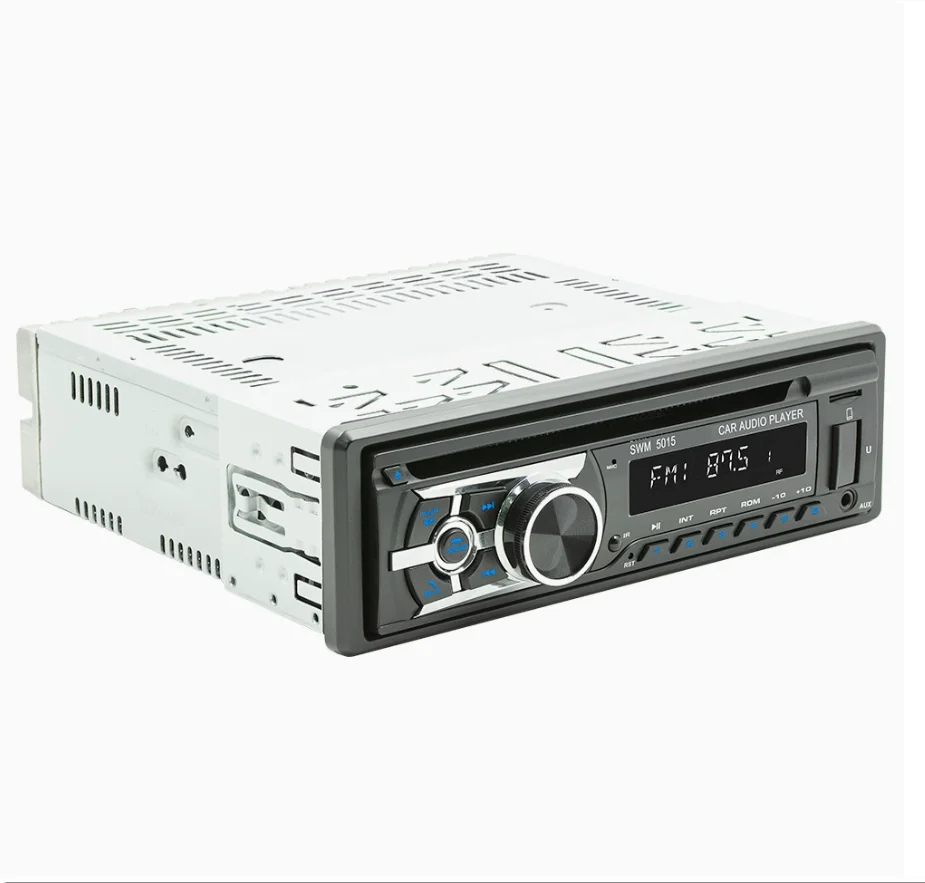 SWM 5015 차량용 라디오 스테레오 플레이어 CD/VCD/DVD 디지털 블루투스 MP3 플레이어 FM 오디오 스테레오 음악 USB/SD 내장 AUX 입력 지원