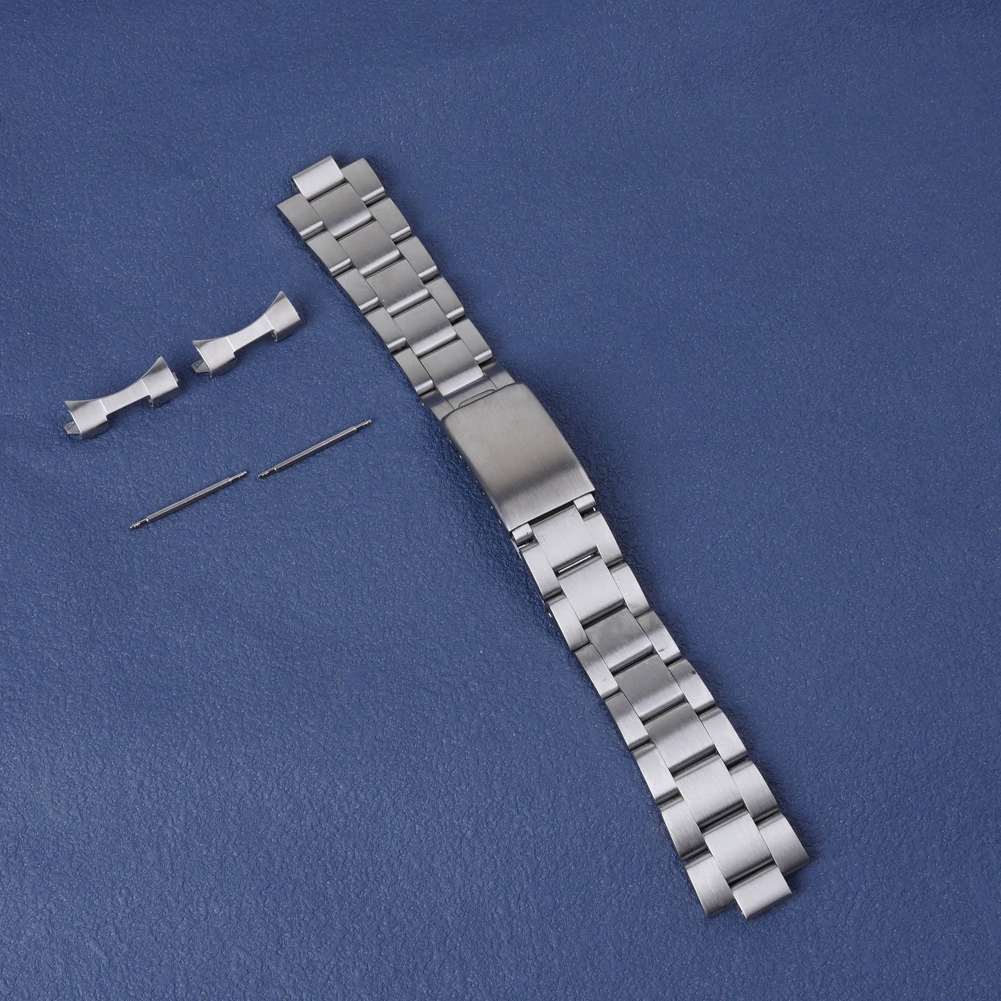 Rolamy 20mm Silver WatchBand Bracelet Stainless Steel Strap Oyster Clasp For Seiko Prospex Alpinist SPB115 117 121 123 209 210