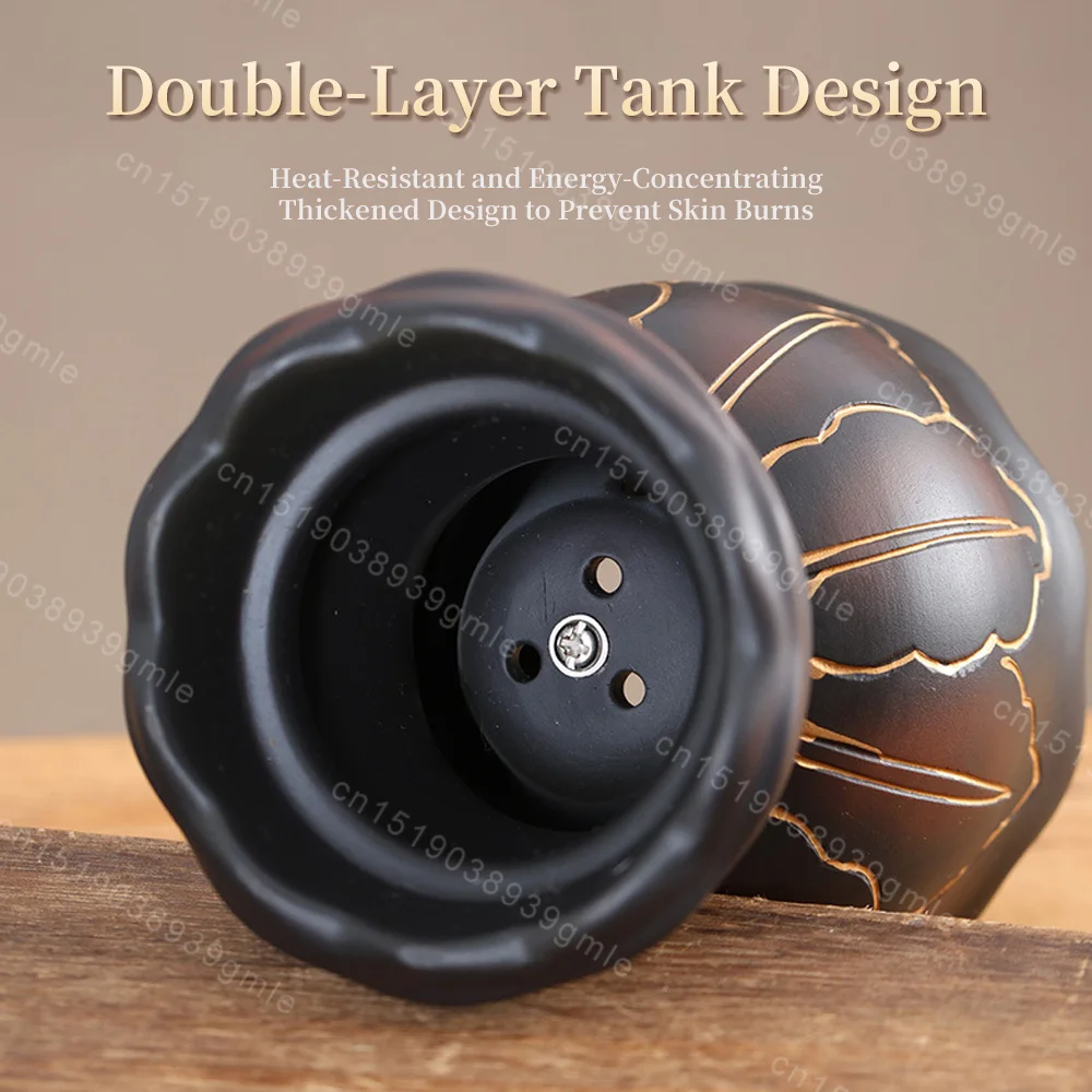 Bian Stone Acupuncture and Moxibustion Massager Guasha Jar Head Massage Acupoint Massage Full Body Massage To Unblock Meridians