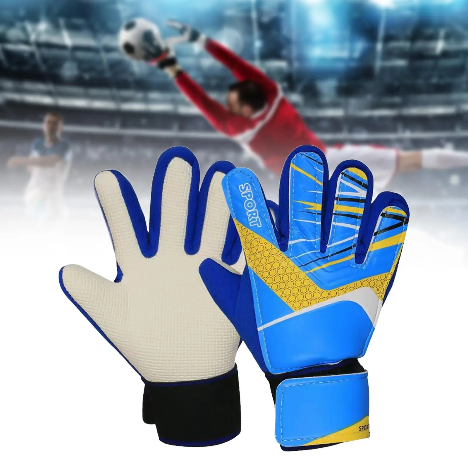 Adult Football Goalkeeper Gloves Sports Equipment Strong Grip Fashion Breathable Non Slip Finger Protection Goalie Gloves Mitts