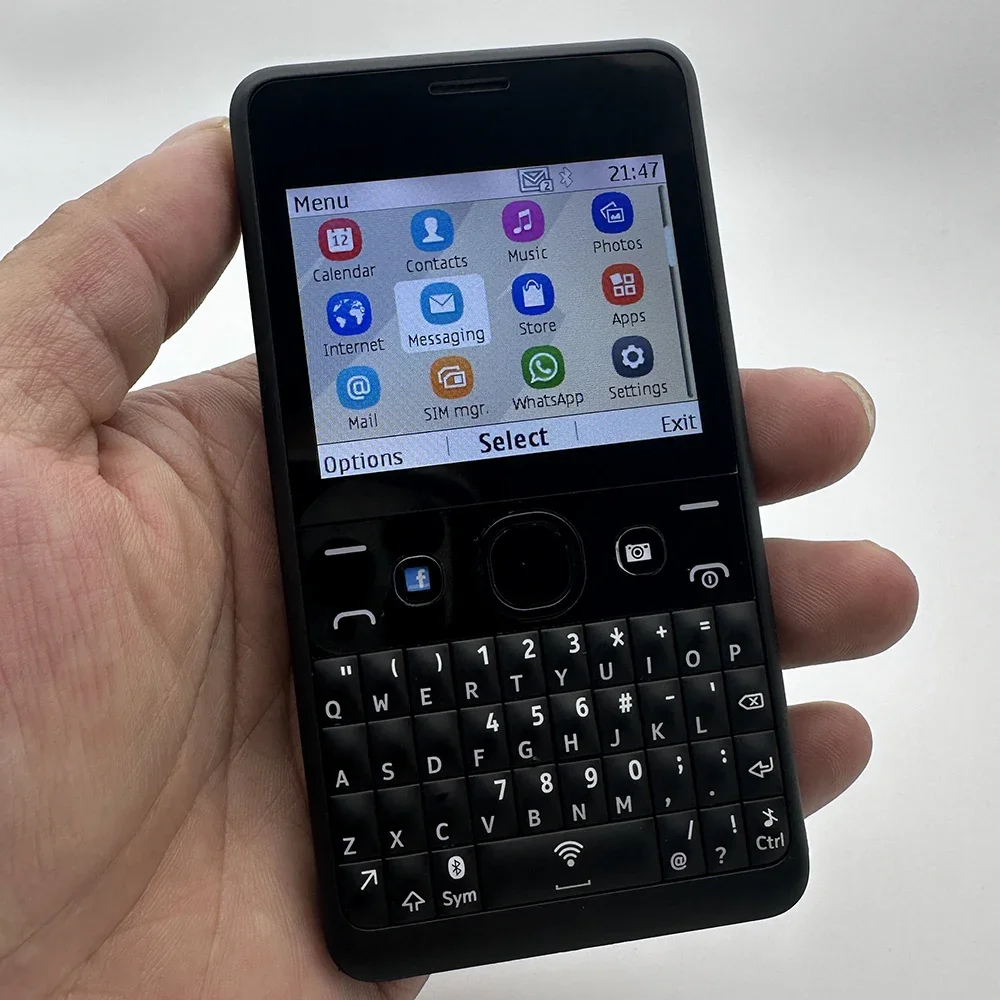 Asha210originaltelefonemóveldual-simgsm2gtecladoqwertybluetoothwifidesbloqueadocelularfeitoem2013ano