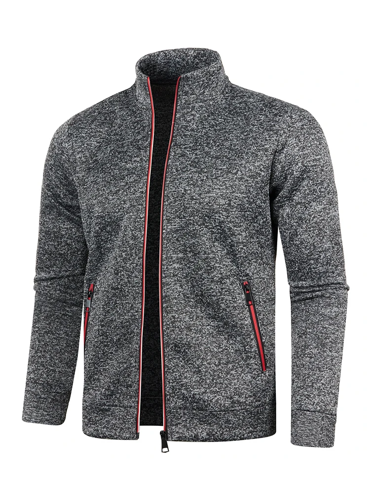 Giacca spessa da uomo autunno/inverno con cerniera lunga 3