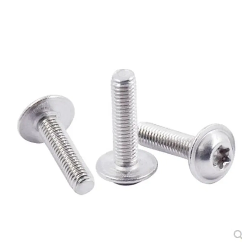 A2-70 Stainless Steel Torx Six Lobe Screw With Washer Collar Bolts M2.5-M8 5-50pcs