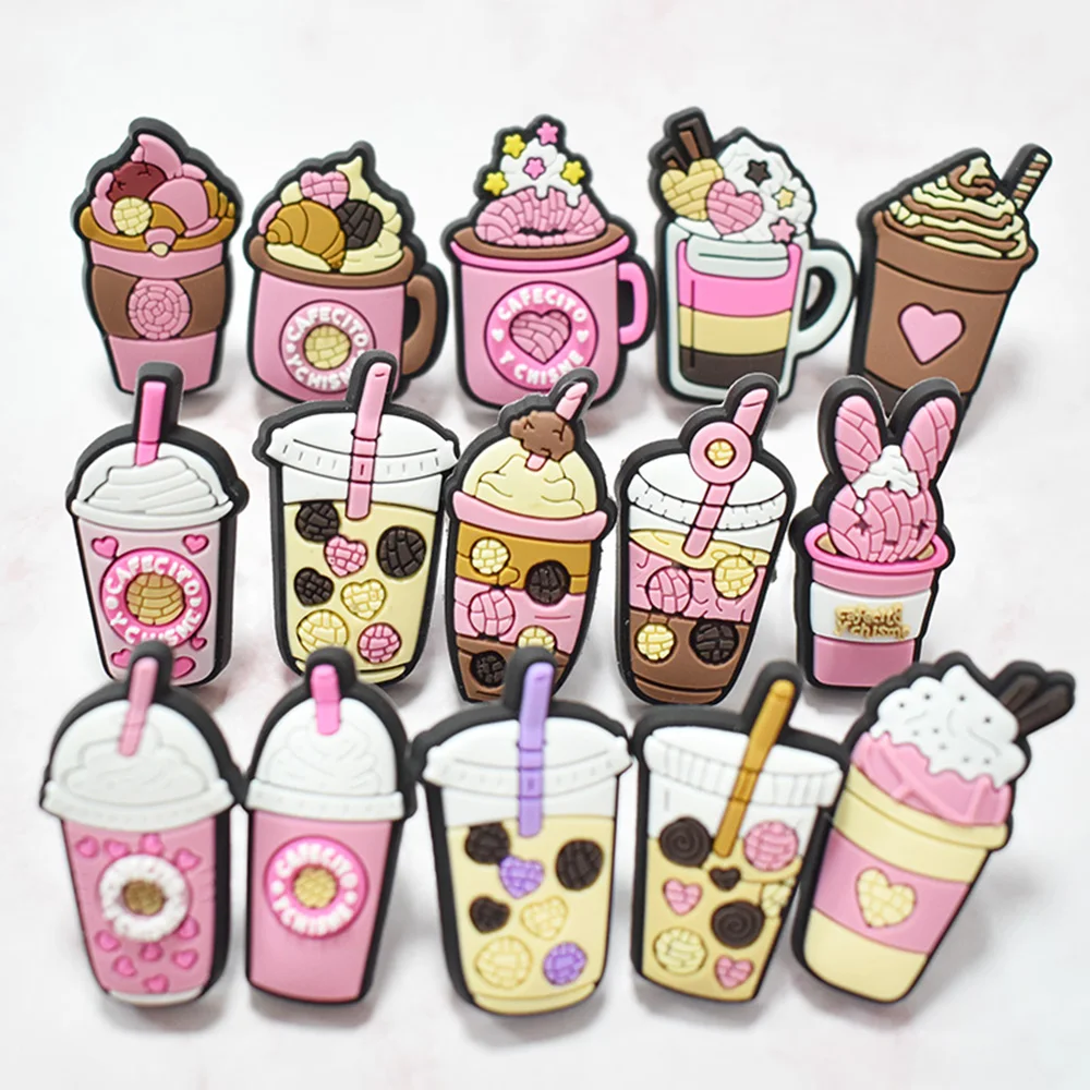 PVC Cafecito Y Chisme Conchas 빨대 토퍼, 텀블 음주 참 장식, 세트 멕시코 음식 소라 빨대 커버, 15 개