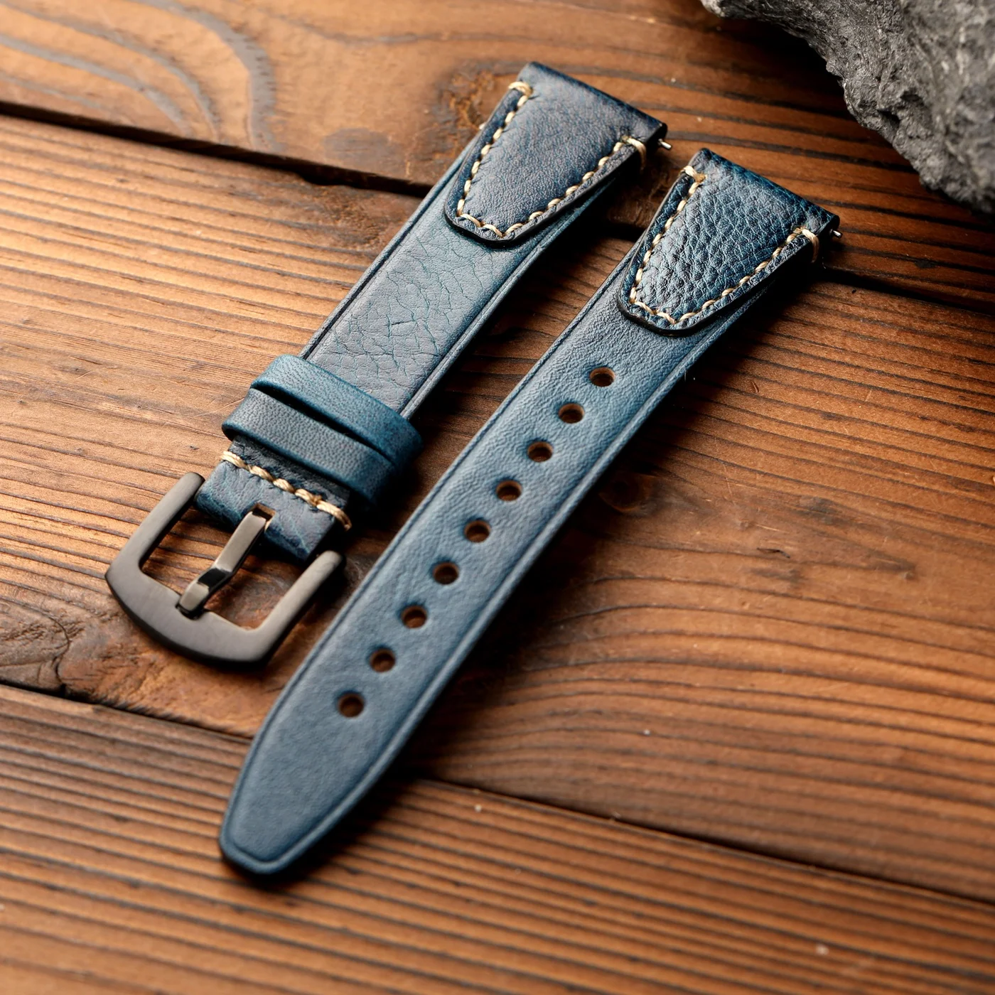 Handmade Genuine Leather Retro Strap with Quick-Release