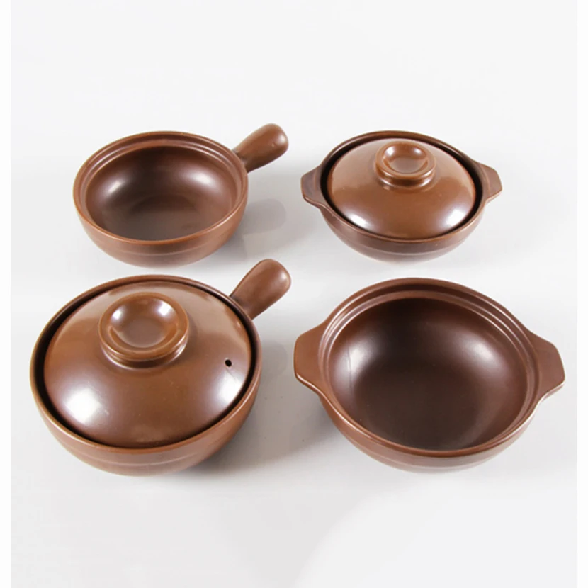 Casserole 650ml 900ml Rice Noodle Porridge Milk Soup Clay Stew Earthenware Cooking Pot