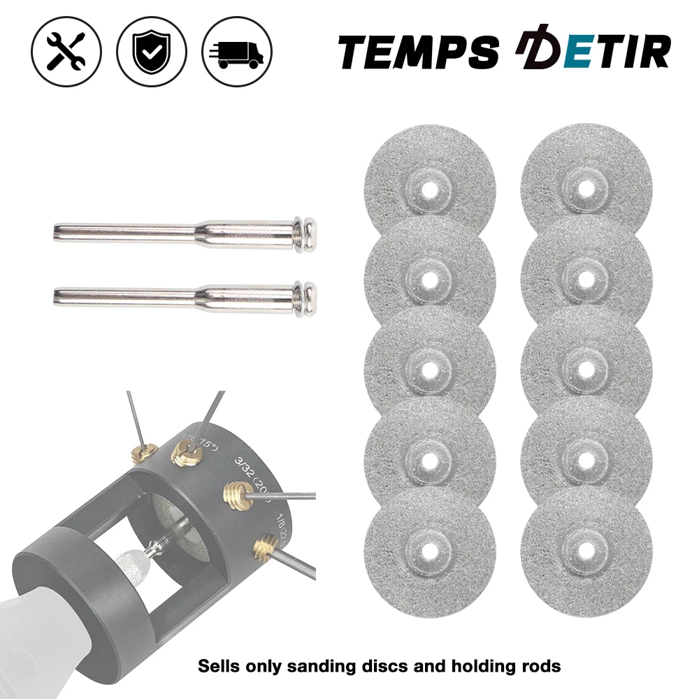 10PCS Tungsten Electrode Grinding Wheels 2 Mandrels For Electrode Cutting Rotary Tool Saw Blade Grinding Tools abrasive wheel cutting blade