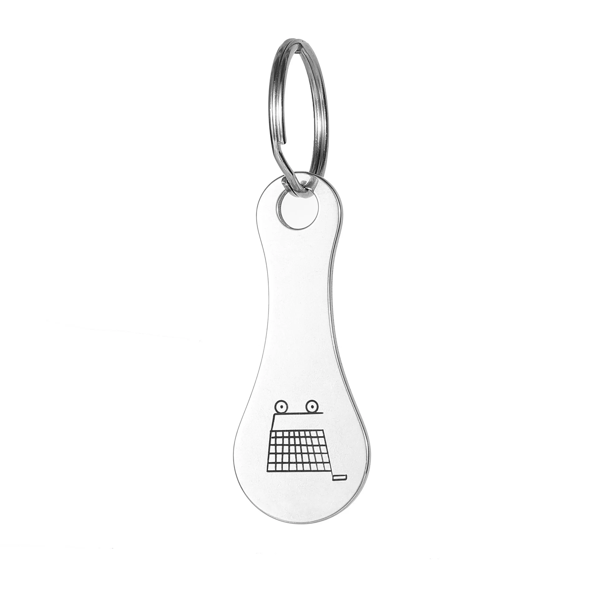 Universal Metal Shopping Cart Keychain Token Holder