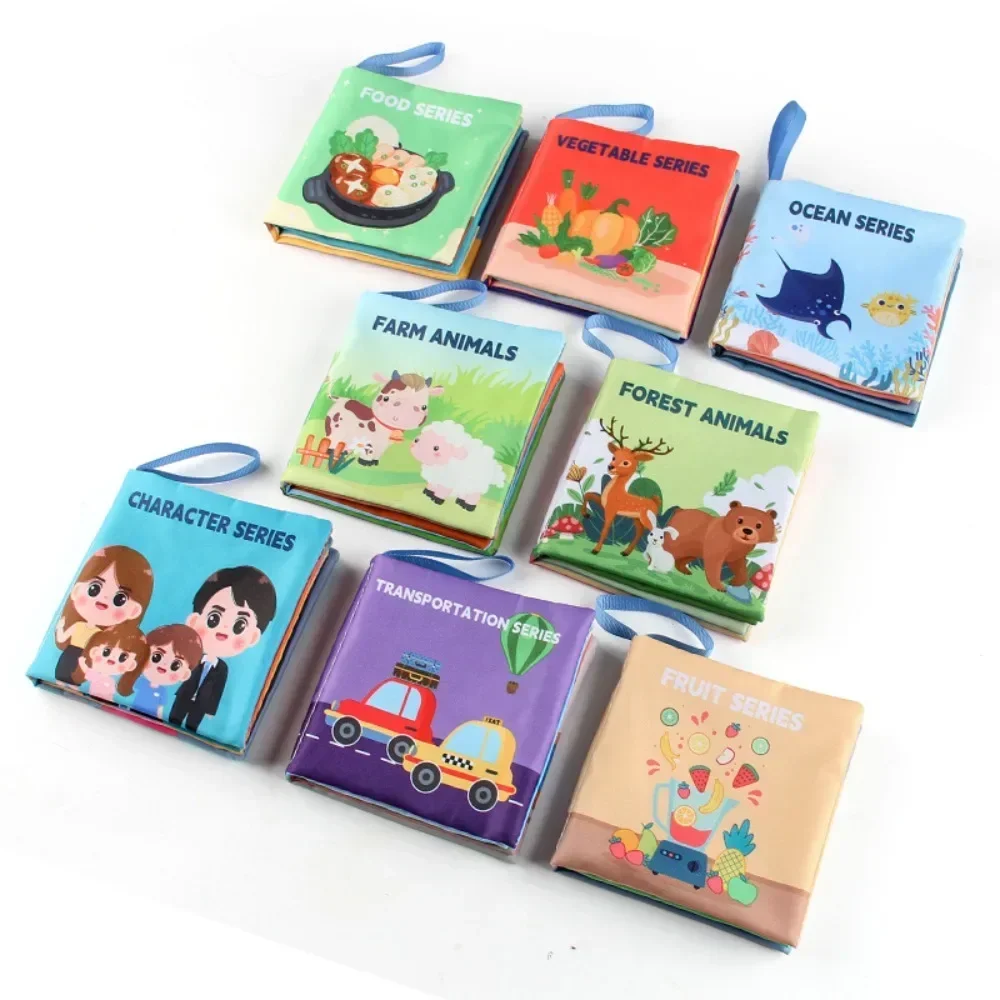 Montessori Baby Cloth Books Soft Rustle Sound Baby Quiet Books Infant Early Learning Educational Toys 0 -12 Months Baby Rattle