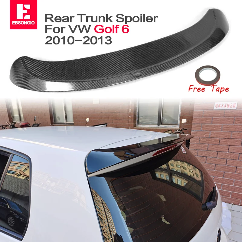 Rear Roof Spoiler For Volkswagen Vw Golf 6 Abt Style 2010 2011 2012 2013 Abs Rear Trunk Roof Wing Spoiler Car Accessories