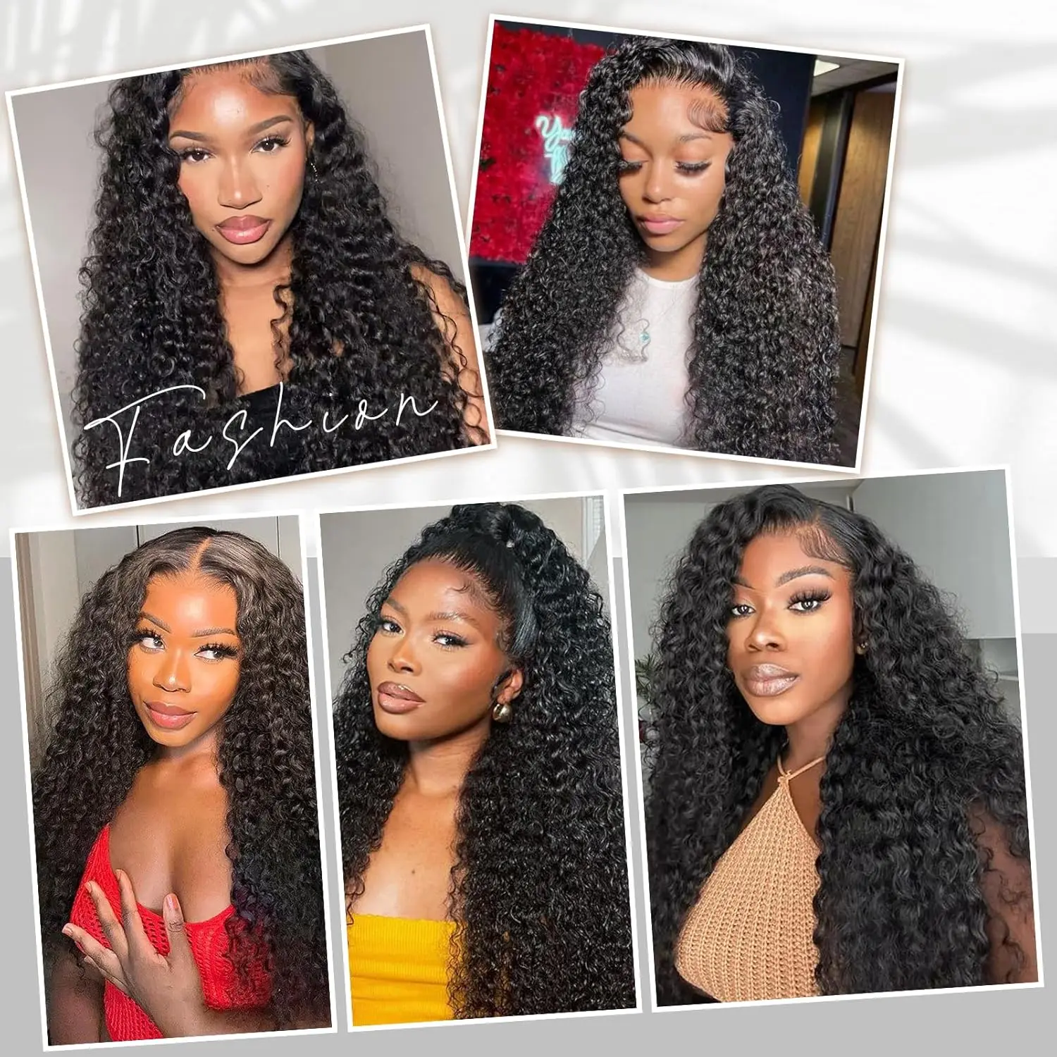 Deep Wave Lace Front Wigs Human Hair 13x4 HD Transparent Lace Closure Wigs Glueless 200% Density Human Hair Wigs for Black Women