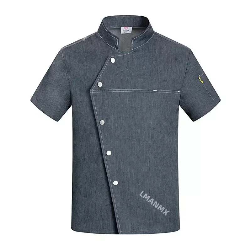 Chef Uniform Unisex Short Sleeve Kitchen Cook Coat Chinese Restaurant Waiter Uniform Top chef uniform