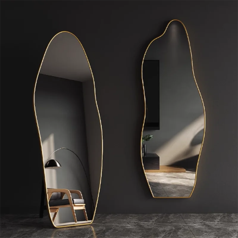 

Makeup Kawaii Mirror Decoration Wall Irregular Large Mirror Aesthetic Nordic Espejo Cuerpo Entero Home Decorations Accessories