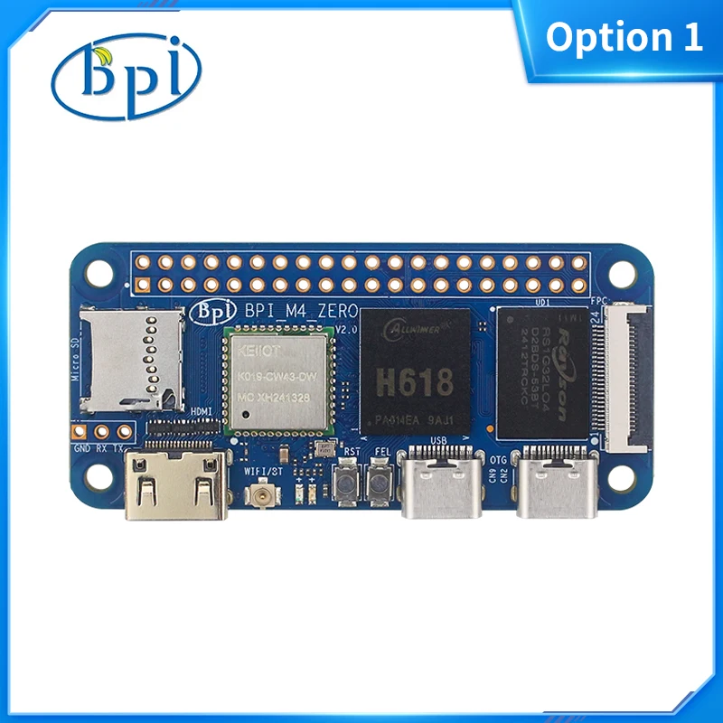 Banana Pi BPI-M4 Zero 4/2G LPDDR4 RAM 32/8G eMMC Allwinner H618 Quad-core Cortex