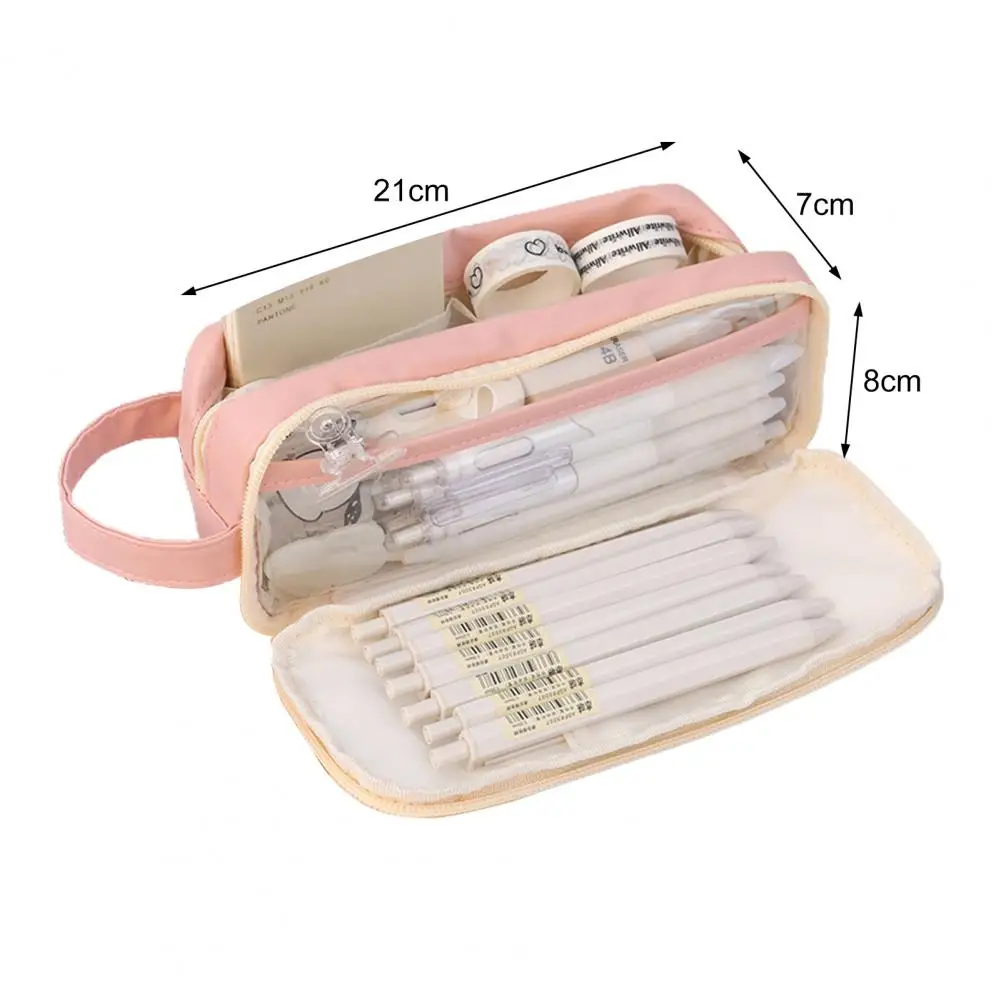 투명 연필 케이스 대용량 연필 주머니 학교 용품 펜 케이스 Trousse Estuches Escolares 편지지 연필 케이스